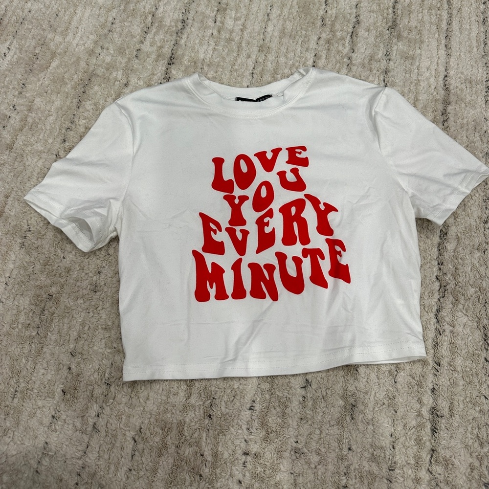 "Love You Every Minute" White Graphic Tee